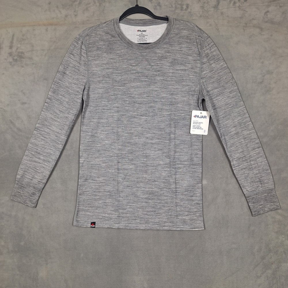 Pajar Merino wool blend shirt Long Sleeve Gray Mens‎ Small NWT